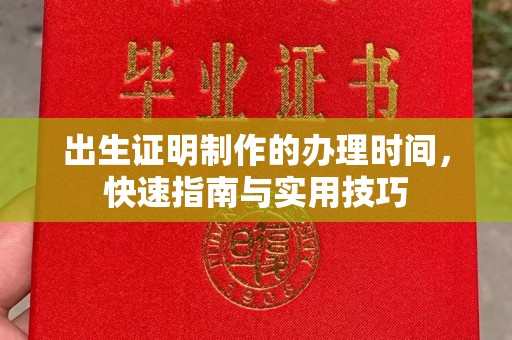 镇巴出生证明制作的办理时间，快速指南与实用技巧